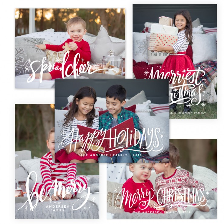 Merriest Christmas Photoshop Templates by Jamie Schultz Designs