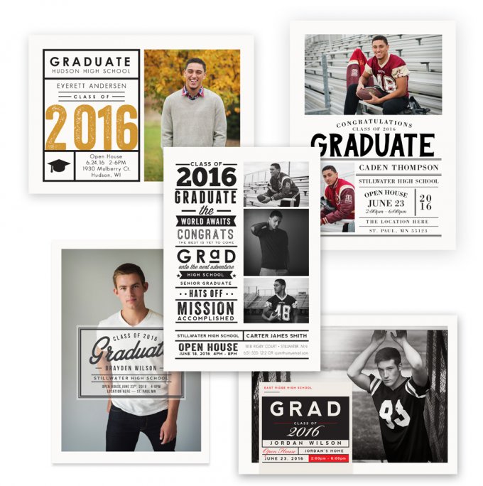 Senior Guy Grad Card Templates by Jamie Schultz Designs