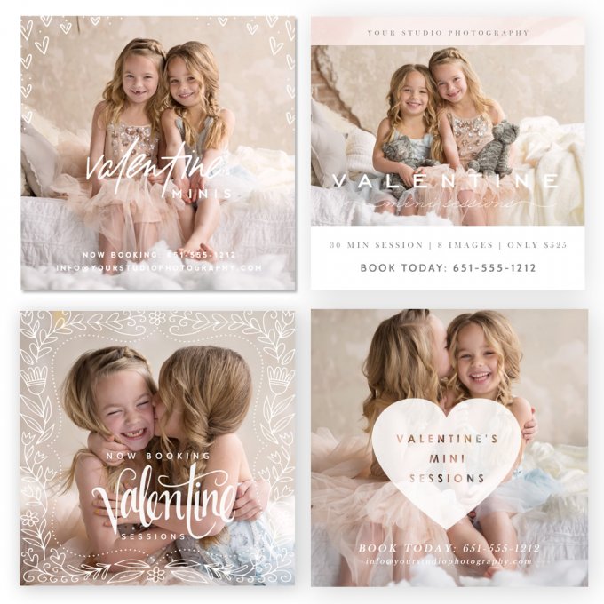 Valentine Marketing Board Templates by Jamie Schultz Designs