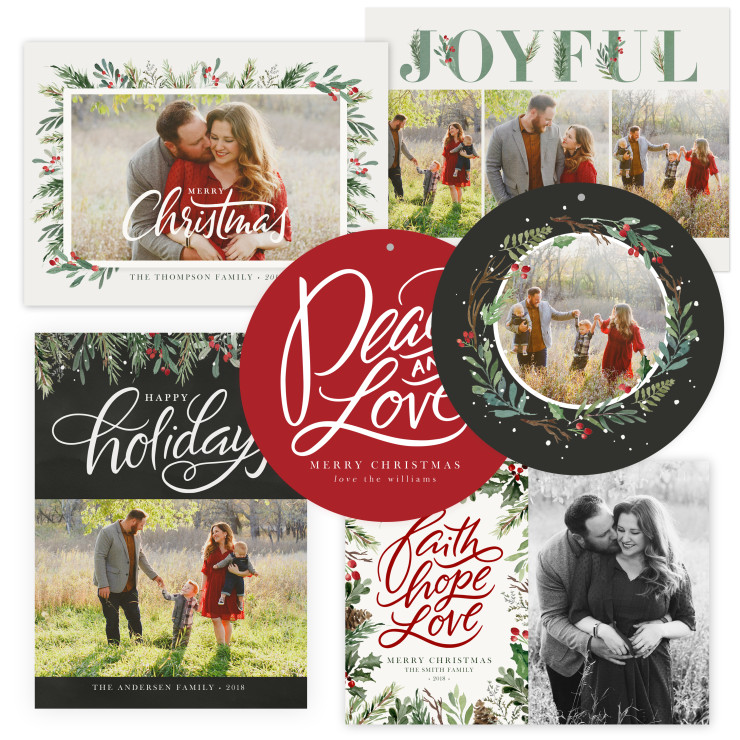 Winterberry Christmas Card Templates by Jamie Schultz Designs